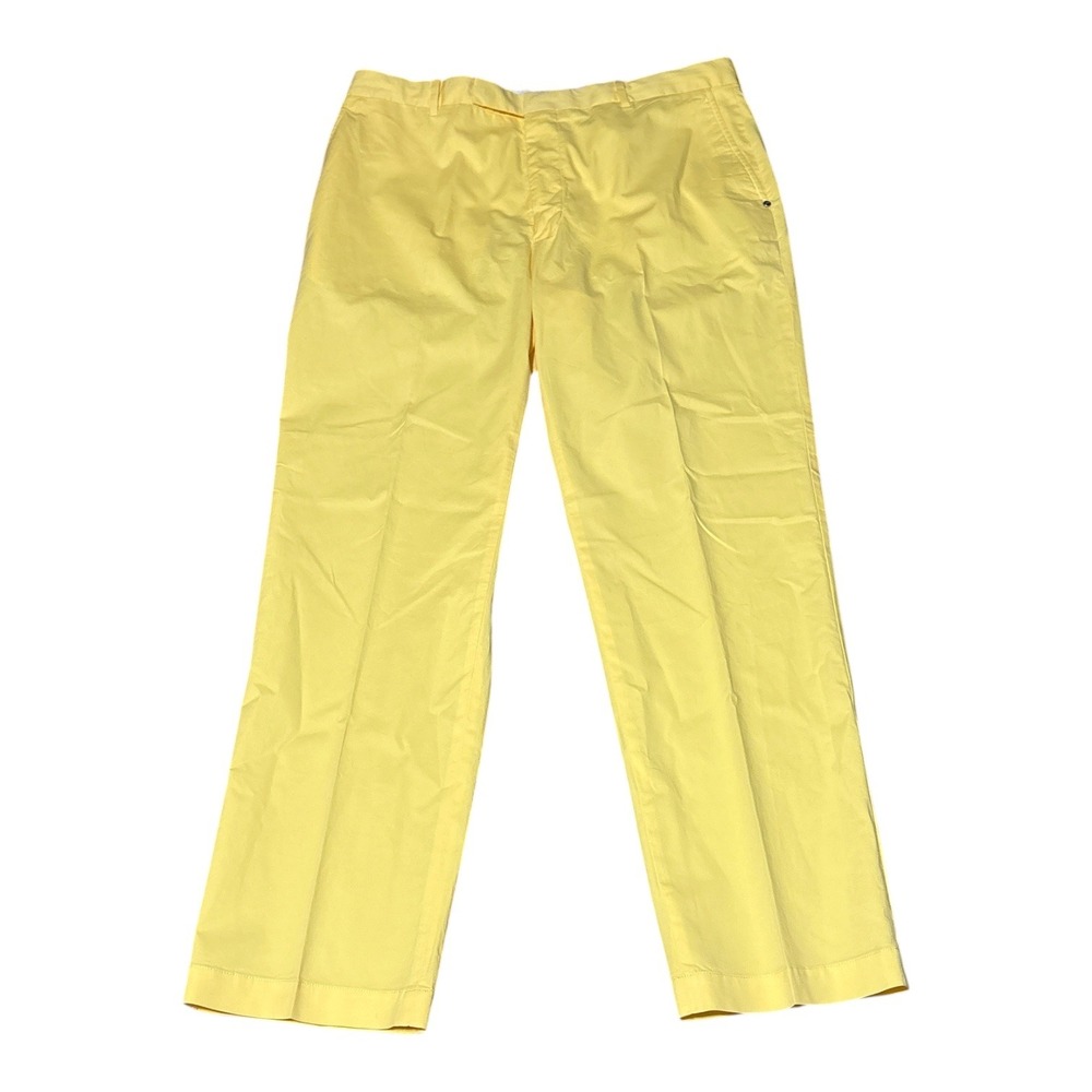 RLX Ralph Lauren Yellow Flat Front Chino Pants, 36x32, Golf, Casual, Collegiate